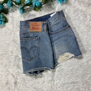 Levi’s Blue Cut Off Denim Shorts